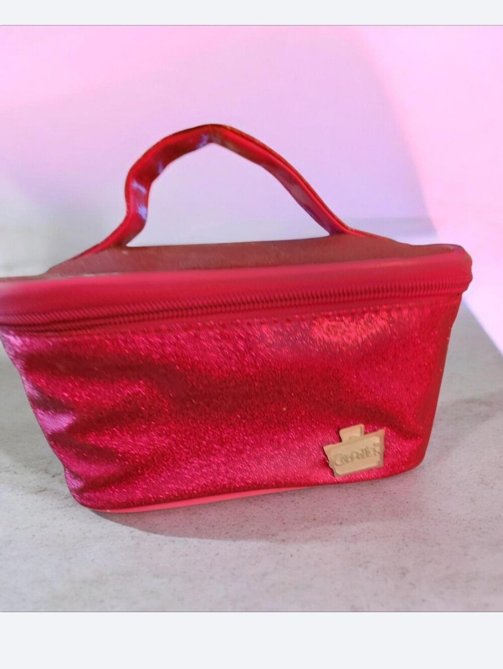 Fushia Glittery Cabotles Train Case■ NBNT